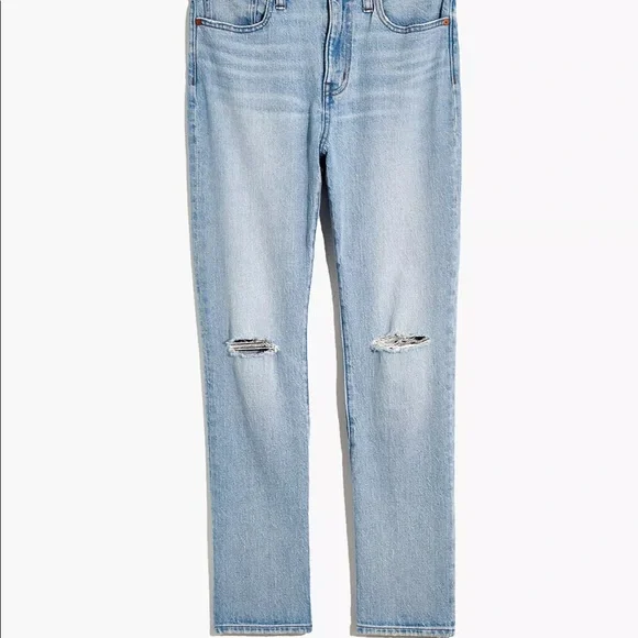 NWT Madewell High Rise Slim Crop Boyjean Dumas Ripped Wash sz 26 - Picture 9 of 10